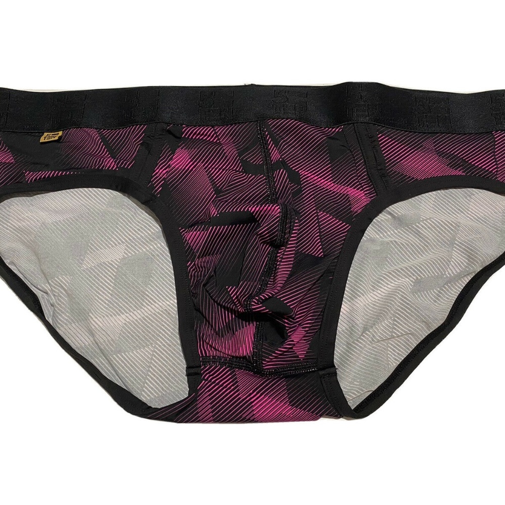 5EQUALS10 (5=TEN) NEON GEO PINK BRIEF MEN'S XL